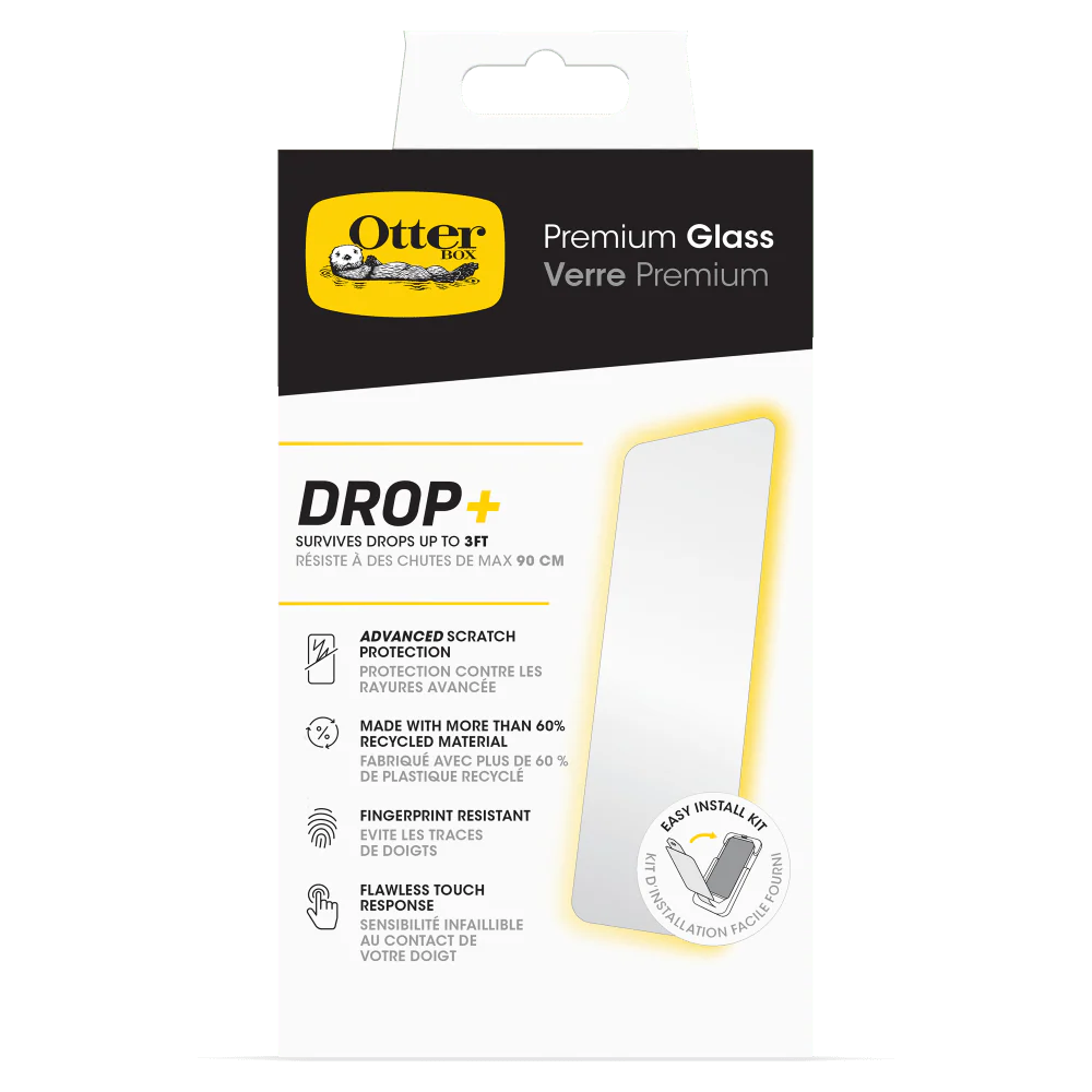 OtterBox Premium Glass Antimicrobial Screen Protector for Apple iPhone 16 / iPhone 15 - Image 2
