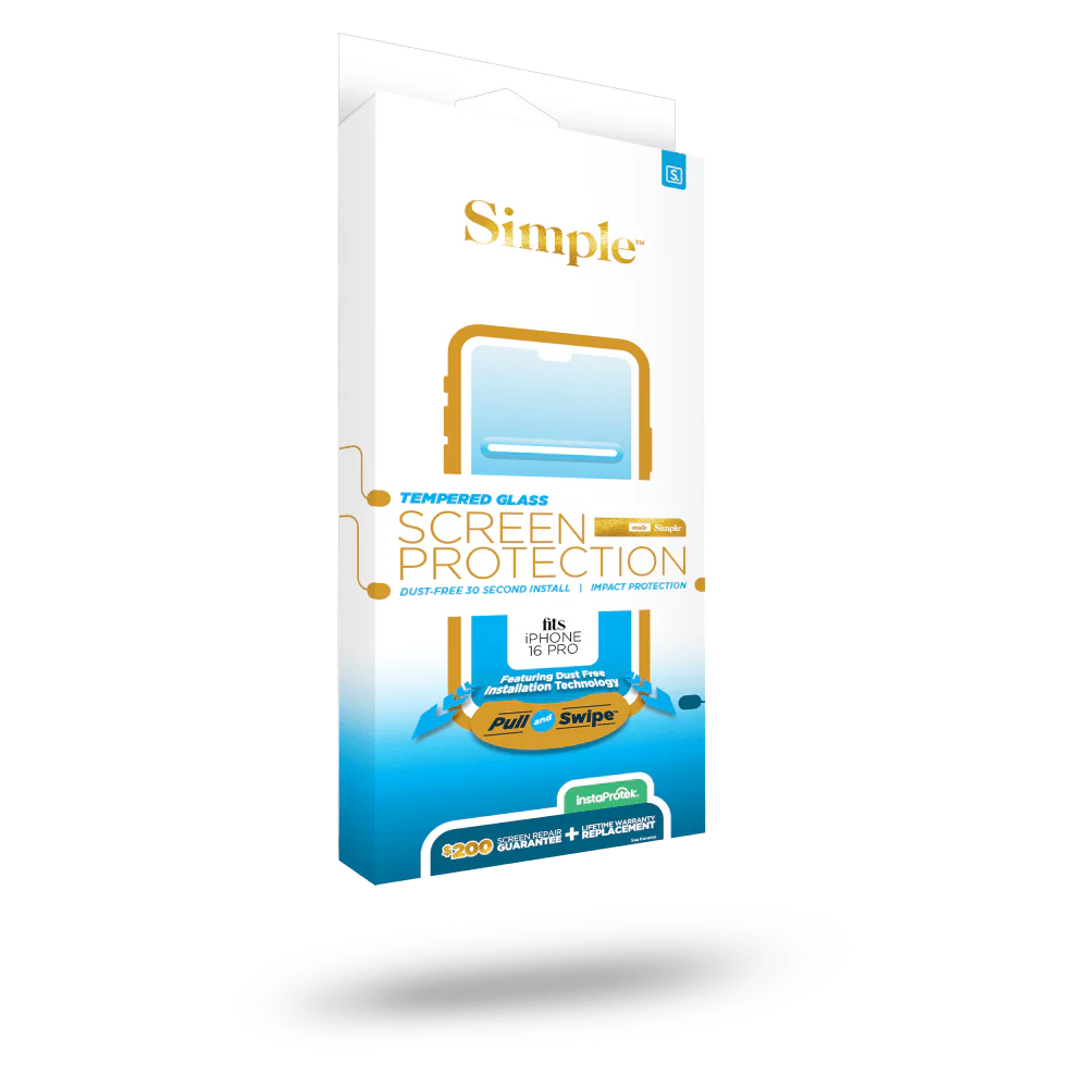 Simple $200 Guided Tempered Glass Screen Protector for Apple iPhone 16 Pro - Image 2