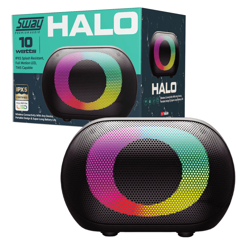 Sway Halo LED IPX5 Splash Resistant Bluetooth Speaker 10W - Image 4
