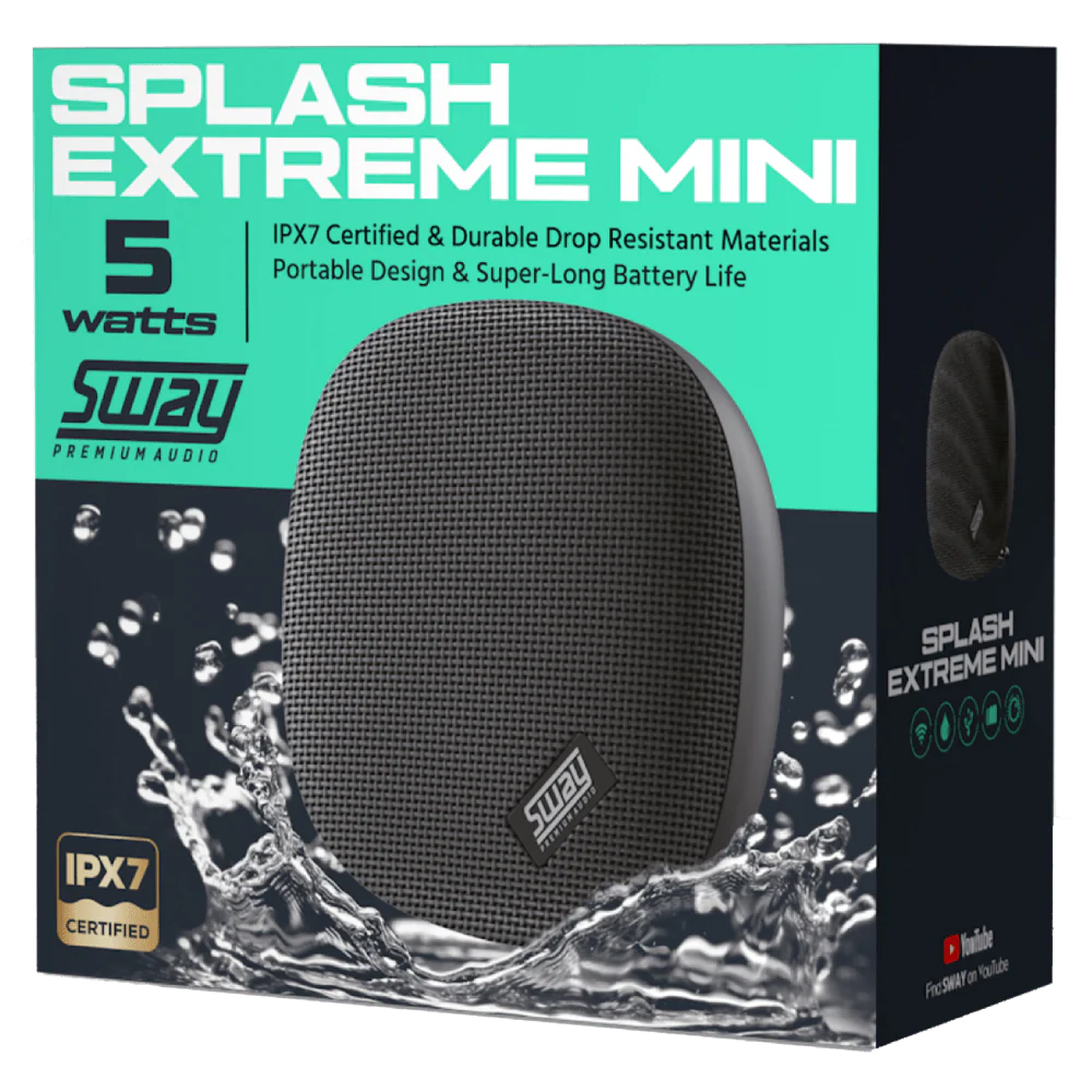 Sway Splash Extreme Mini Waterproof Bluetooth Speaker - Image 4