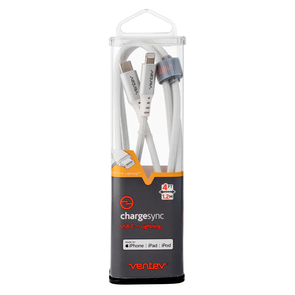 Ventev Alloy USB-C to Apple Lightning High Speed Ultradurable 4 Foot Cable - Image 5